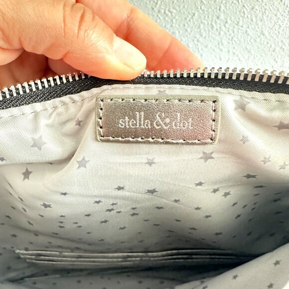 STELLA & DOT | Sequined Margeaux Clutch Purse Folded Envelope Style Bag - Picture 5 of 14